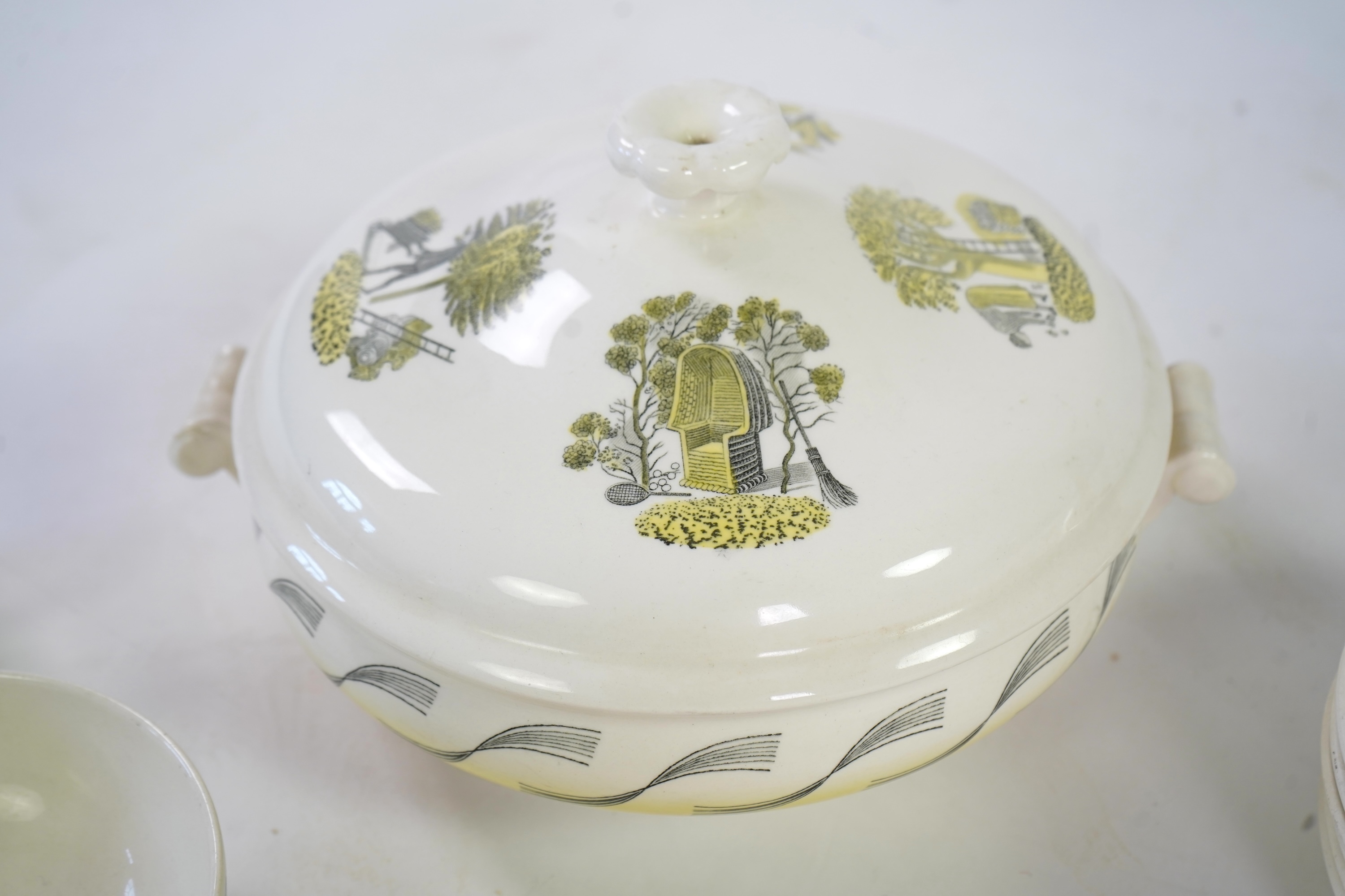 Eric Ravilious (1903-1942) for Wedgwood: A 'Garden' part dinner and tea service